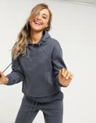 Pieces Hoodie In Dark Blue-blues