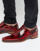 Jeffery West Scarface Leather Derby Brogues - Red