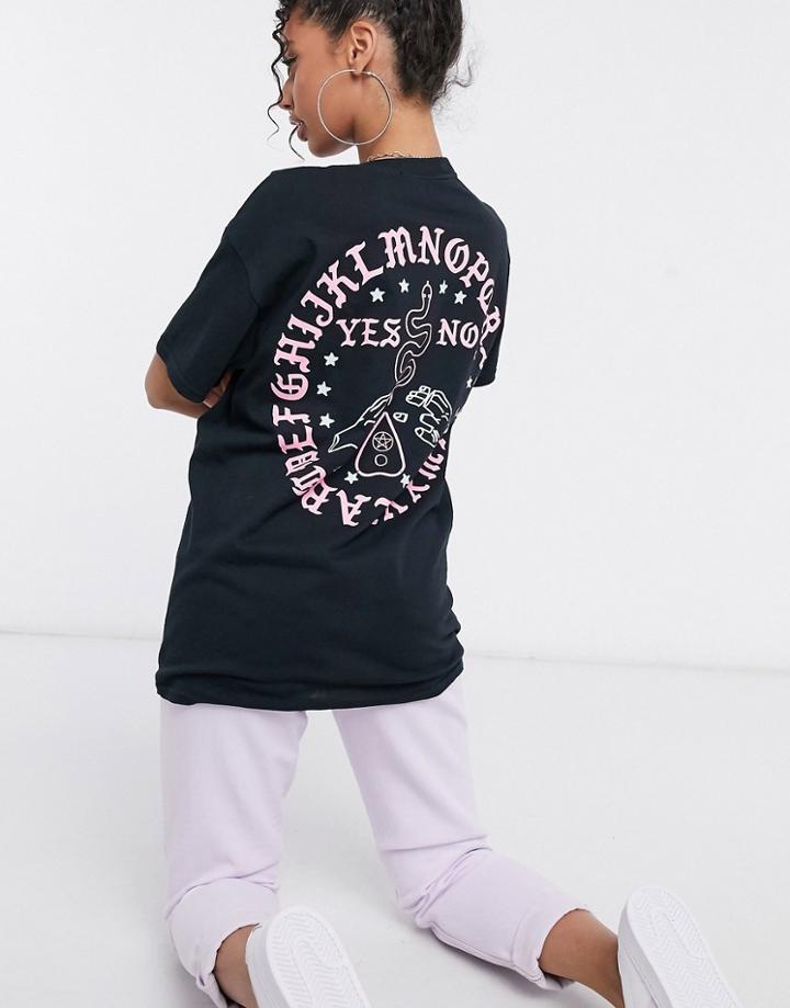 Hnr Ldn Oversized T-shirt With Back Print-black
