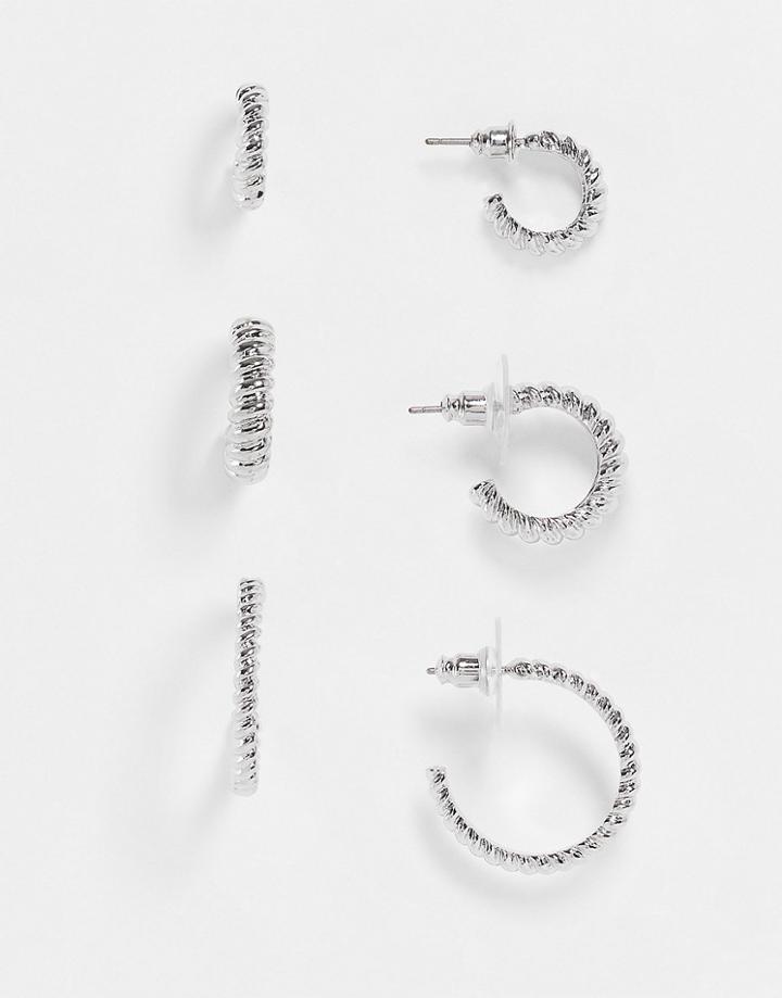 Aldo Ocoelin 3-pack Hoop Earrings In Silver