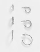 Aldo Ocoelin 3-pack Hoop Earrings In Silver