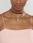 Ashiana Double Layered Necklace - Black
