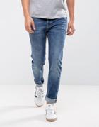 Only & Sons Slim Fit Jeans In Washed Blue Denim - Blue
