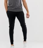 Asos Design Tall Super Skinny Sweatpants In Black - Black