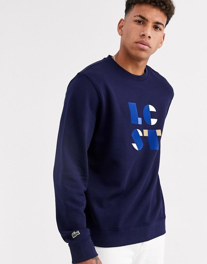 Lacoste Logo Crew Neck Sweat-navy