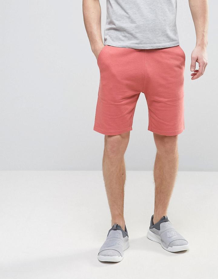 Asos Skinny Jersey Shorts In Pink - Pink