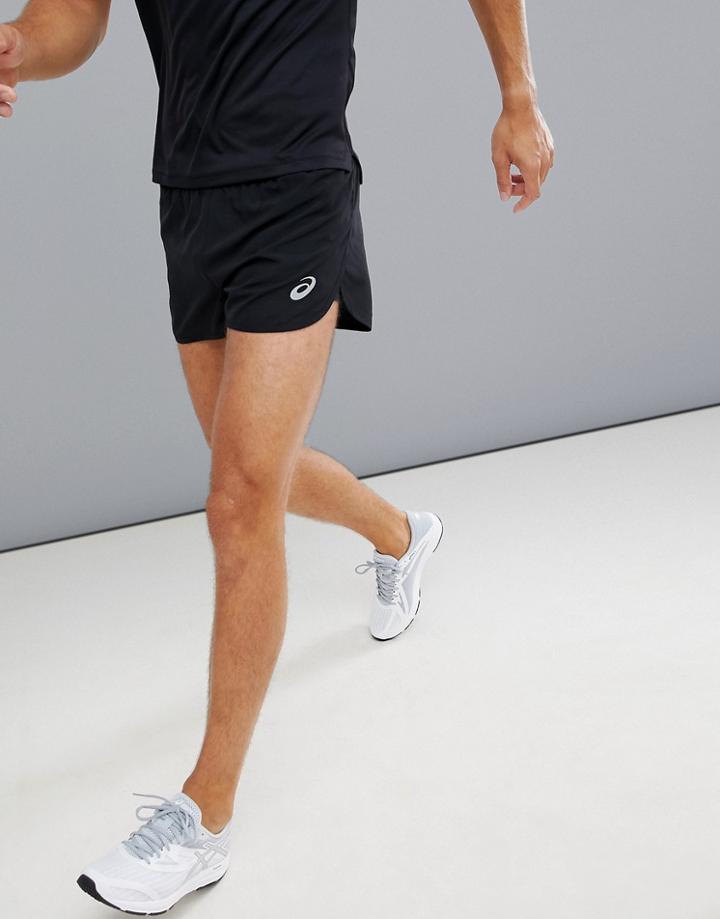 Asics Running Split Shorts In Black - Black