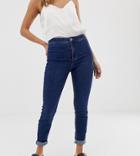 New Look High Waist Skinny Jean In Mid Blue