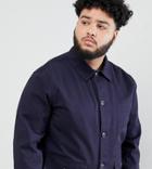 Asos Design Plus Worker Jacket In Navy - Navy