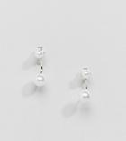Kingsley Ryan Exclusive Sterling Silver Pearl Through & Through Earrings