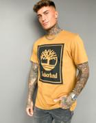 Timberland Stack Logo T-shirt In Wheat Tan-brown