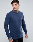 Pretty Green Foxlair Crew Sweat Slim Fit Small Logo In Navy - Navy
