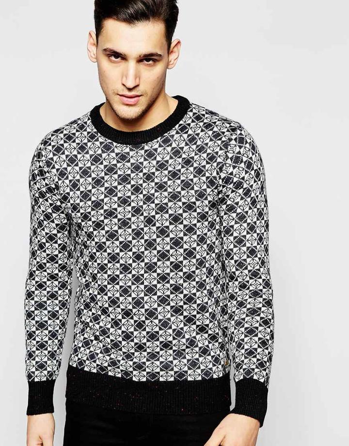 Scotch & Soda Crewneckneps Yan Knitted Sweater - Black