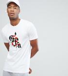 Good For Nothing Tall Muscle T-shirt In White With Snake Logo - White