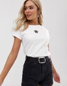 Heartbreak Relaxed Tee With Pug-white