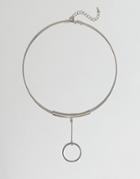 Nylon Geo Structured Necklace - Silver