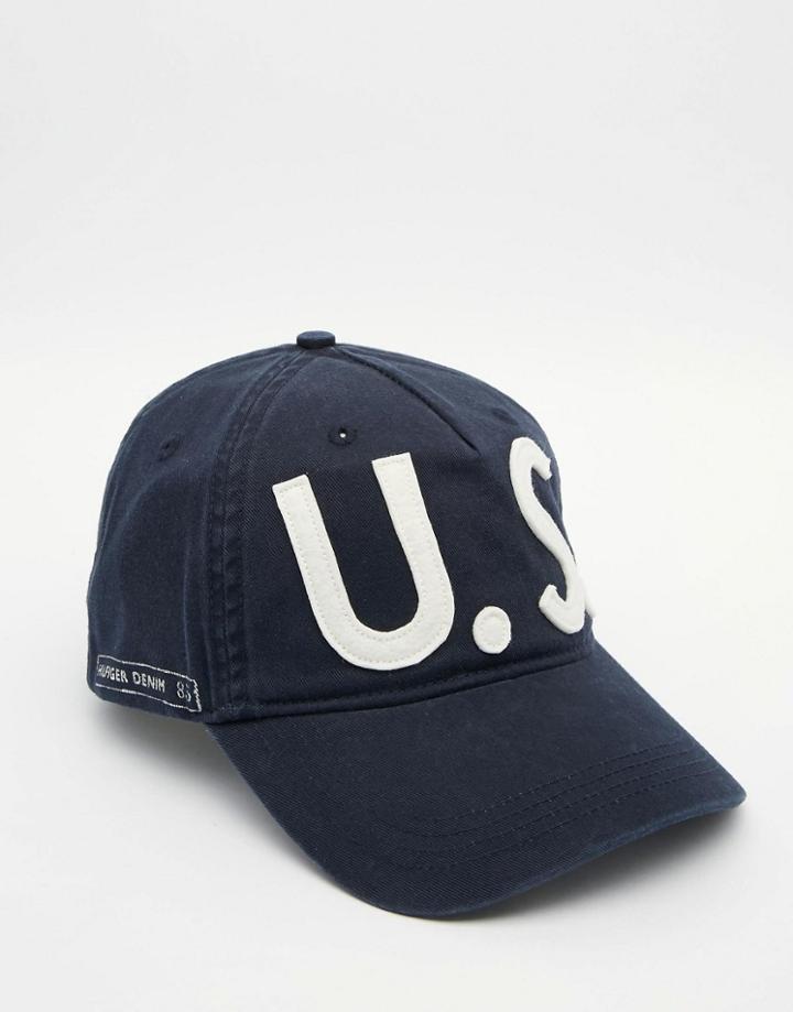 Tommy Hilfiger Thdm Logo Baseball Cap In Navy - Navy