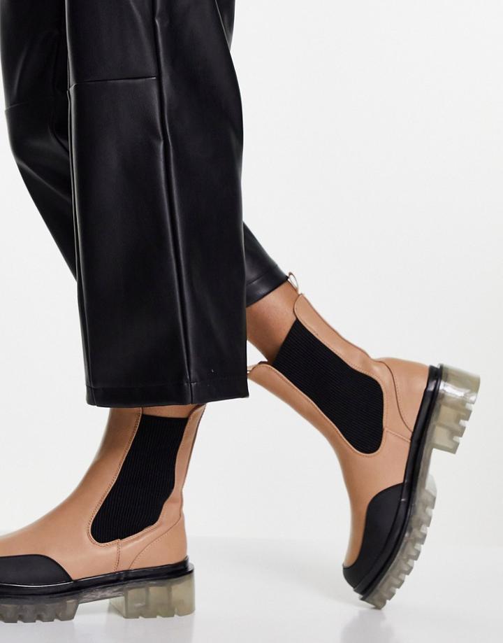Asos Design Always Clear Sole Chelsea Boot In White