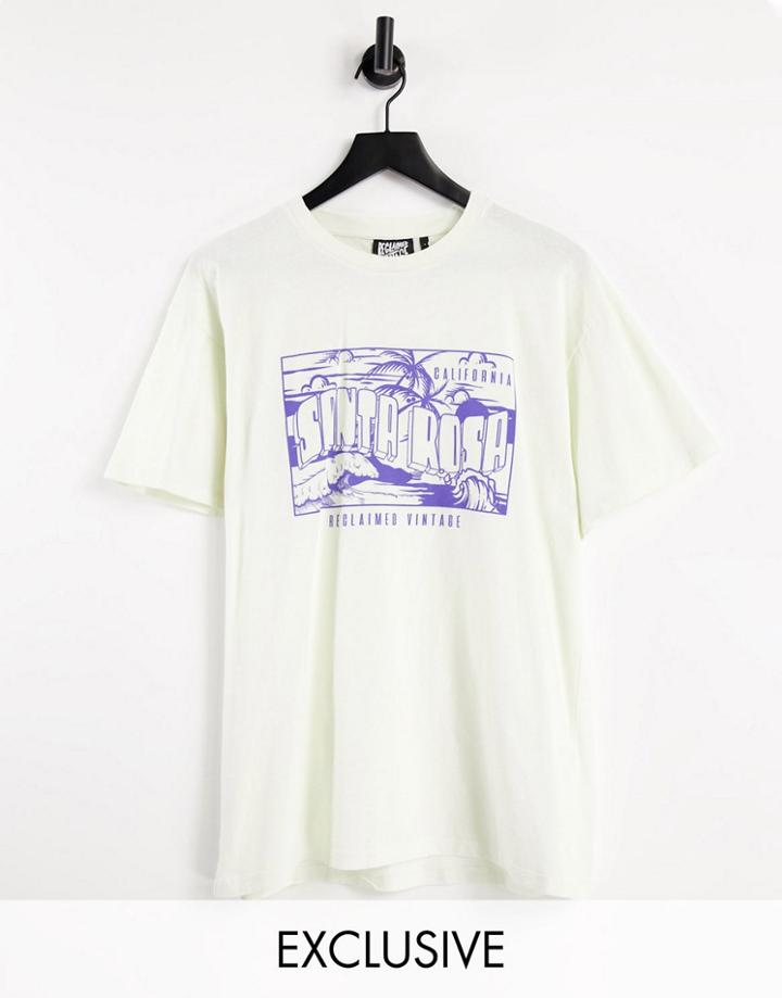 Reclaimed Vintage Inspired Santa Rosa T-shirt In Ecru-white