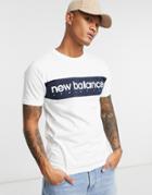 New Balance Linear Logo T-shirt In Black