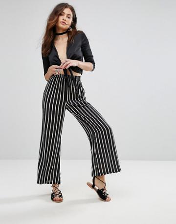 Rock & Religion Stardust Stripe Flared Pant - Black