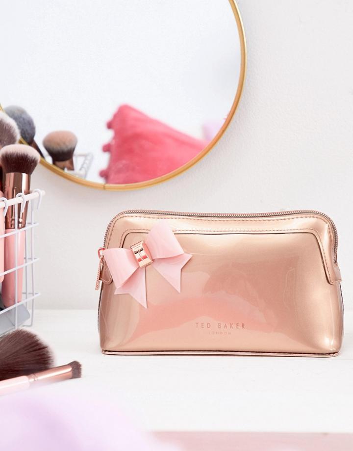 Ted Baker Bow Makeup Bag - Gold