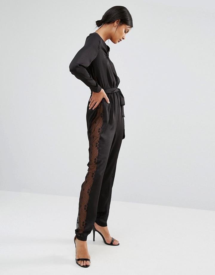 Y.a.s Lacy Jumpsuit - Black