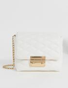 Lipsy Quilted Cross Body Bag In White - White