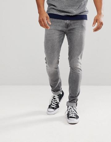 Nudie Jeans Co Skinny Lin Jean Gray Wolf Wash - Gray