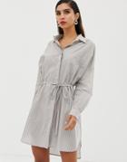 French Connection Thick Stripe Shirt Dress-multi