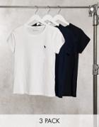 Abercrombie & Fitch 3-pack Crew Neck T-shirts In Multicolor