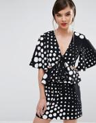 C/meo Collective Lose Control Spot Mini Dress - Multi