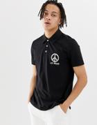 Love Moschino Polo Shirt With Chest Logo - Black