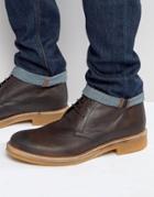 Base London Rufus Leather Chukka Boots - Brown