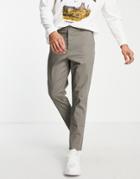 Asos Design Tapered Fit Chinos In Olive-green
