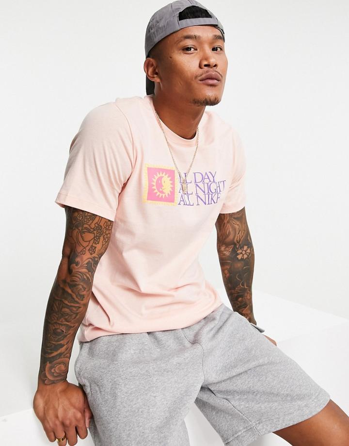 Nike Verbiage Graphic T-shirt In Dusty Orange