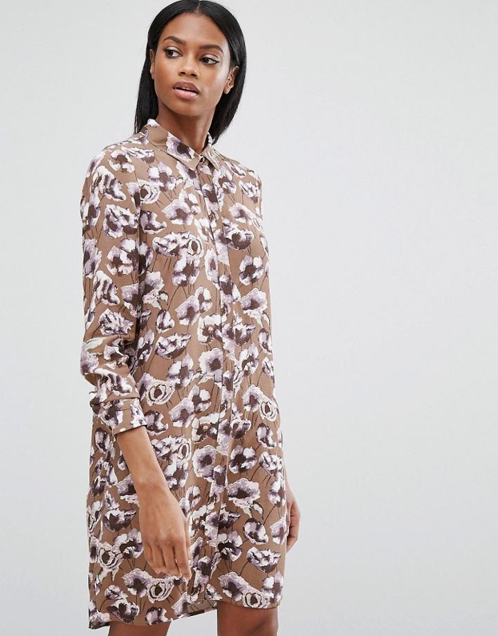 Y.a.s Poppy Long Shirt Dress - Multi