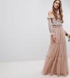 Maya Tall Premium Tulle Layered Maxi Bridemaid Skirt - Brown
