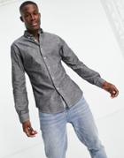 Polo Ralph Lauren Icon Logo Slim Fit Denim Shirt Buttondown In Gray-grey