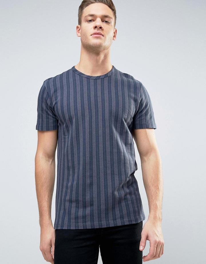 Selected Homme Stripe Tee - Blue