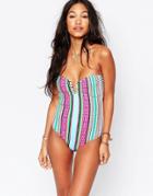 Hobie Striped Swimsuit - Multi