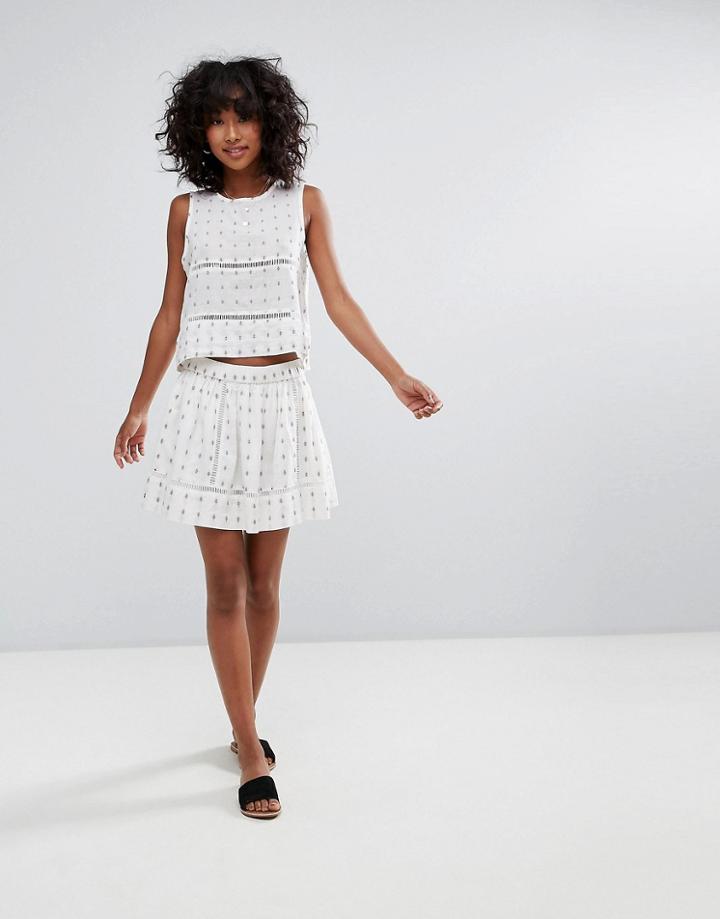 D.ra Heather Mini Skirt - White
