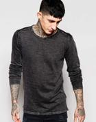 Lindbergh Sweater With Reverse Seam - Black