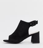 Glamorous Wide Fit Black Open Shoe Boots