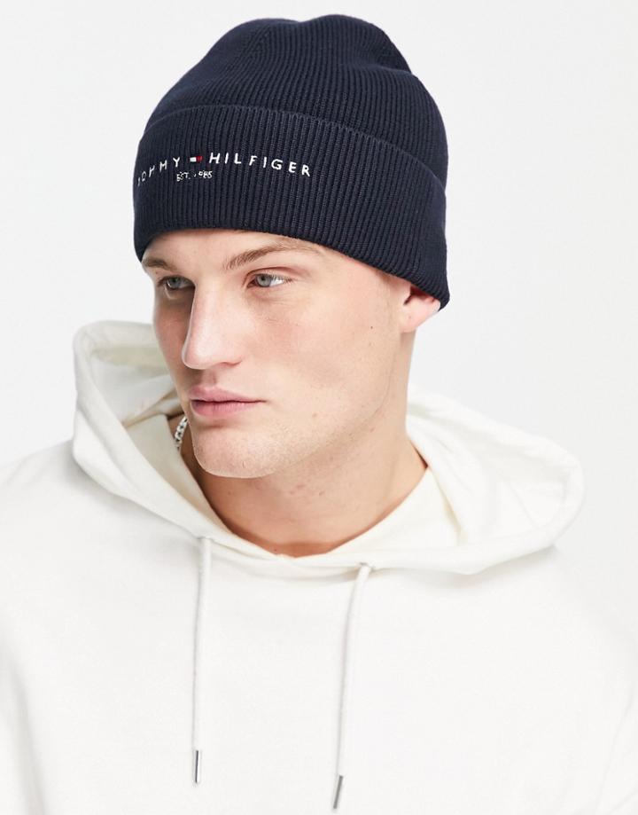 Tommy Hilfiger Established Beanie In Navy