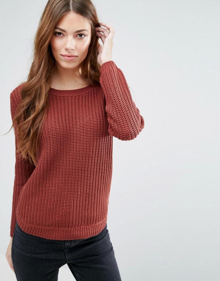 Blend She Cabes Long Sleeved Sweater - Brown
