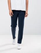 Selected Homme Tapered Cropped Jersey Pants - Navy