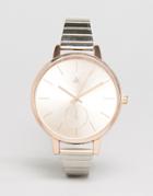 Asos Sleek Mixed Metal Bracelet Watch - Mixed Metal