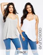Asos Curve The Ultimate Cami 2 Pack - Multi