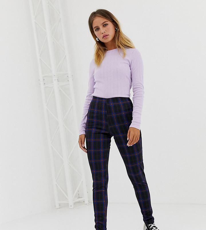 New Look Leggings In Blue Check